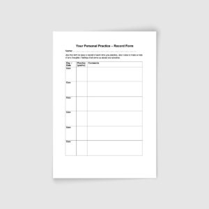 Mindfulness Teacher Register | Practice Record Form